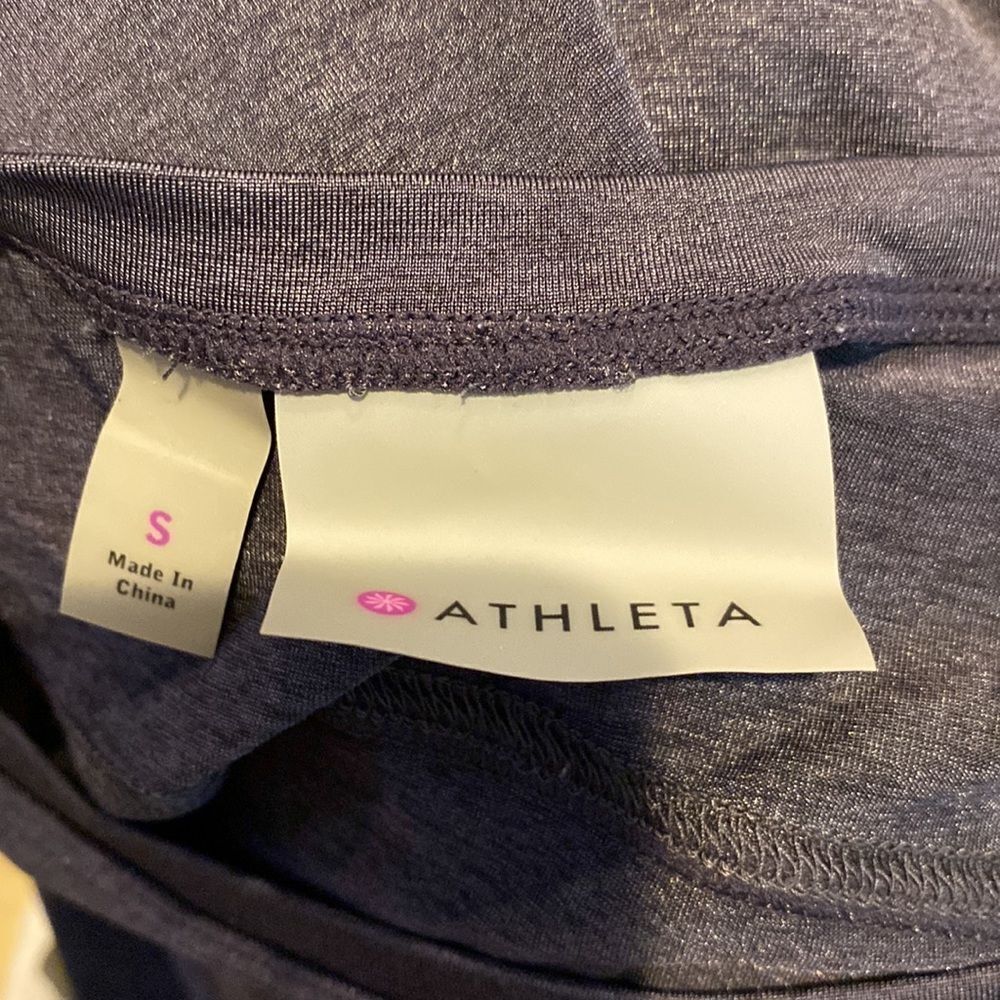 Athleta Small Sleeveless Mini Dress Ruching Stretchy Drawstring Tie - Picture 6 of 7